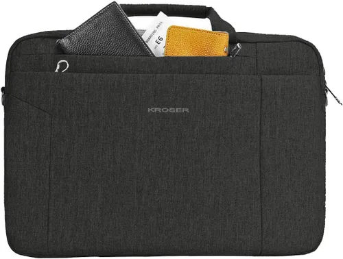 Miniatura 3 de Kroser - Bolso de hombro para portátil de 15,6 pulgadas, maletín bandolera para portátil, bolso de mano repelente al agua, para negocios, unisex