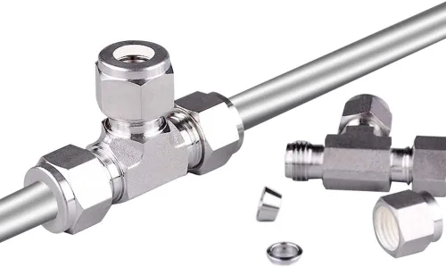 Miniatura 4 de Beduan Acero inoxidable neumático 3/8" accesorios de compresión Tee Let-Lok adaptador tubo conector