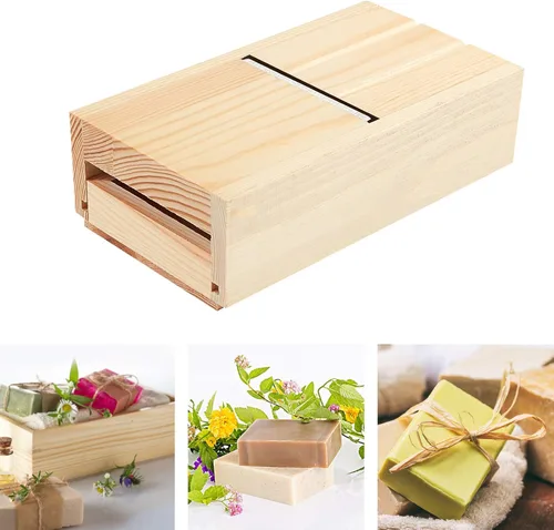 Miniatura 7 de PH PandaHall Caja de cajón de jabón de madera, biseladora de jabón, herramienta de afeitar para recortar jabones y velas hechas a mano para Navidad