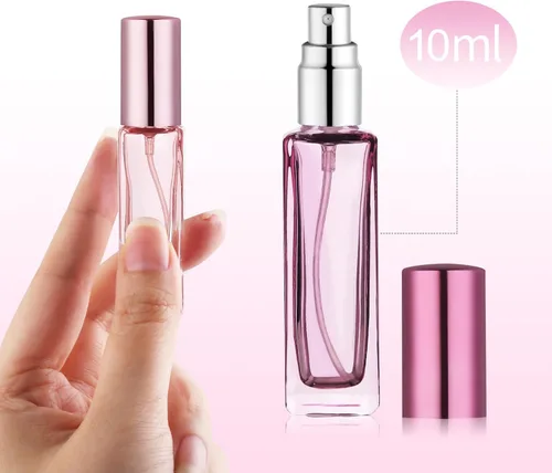 Miniatura 5 de YOCASII Botella de perfume de viaje de vidrio recargable, botellas de perfume de 0.3 fl oz, atomizador de botella de perfume de bolsillo, 4 botellas