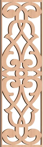 Miniatura 135 de 9 3/8"W x 24 3/8"H x 1/4"T Bellaire Decorativos Paneles de pared de madera calado, abedul