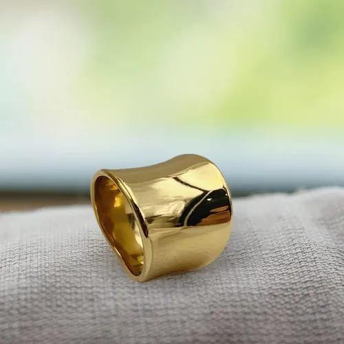 Miniatura 3 de Anillo de cóctel - EternityRings para mujer, anillos de acero inoxidable para el pulgar para hombres, anillo de banda ancha en tamaño 6 a 8, promesa