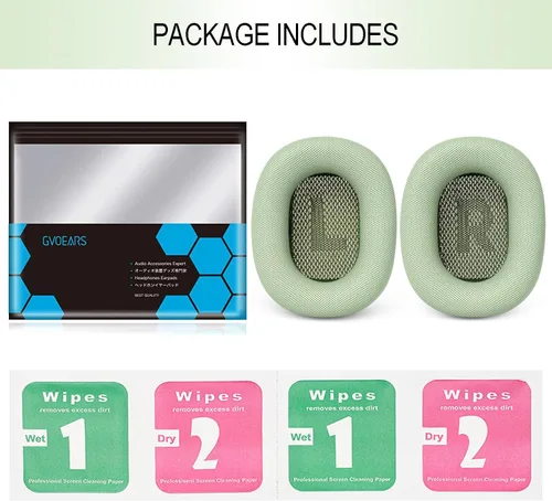 Miniatura 8 de GEVO Almohadillas de repuesto mejoradas para auriculares AirPods Max 1 y 2, almohadillas de piel de proteína, almohadillas para los oídos con espuma