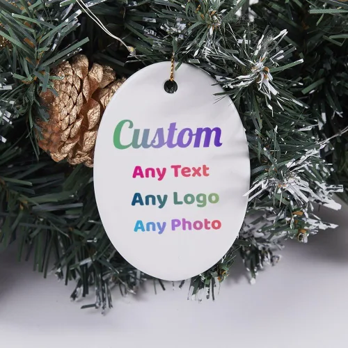 Miniatura 9 de Adorno redondo personalizado para decoración del árbol de Navidad, nombre de texto personalizado, adorno de bola de Navidad, recuerdo personalizado