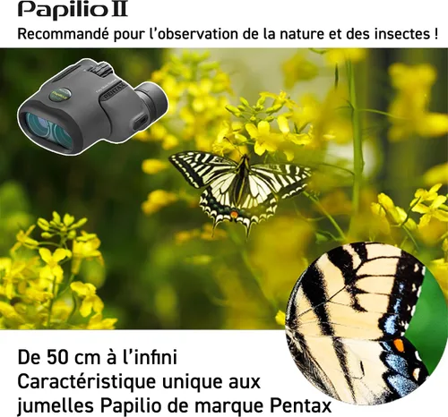 Miniatura 6 de Prismáticos Pentax Papilio II 6.5x21 (gris) adecuados para observar objetos tanto de cerca como de lejos