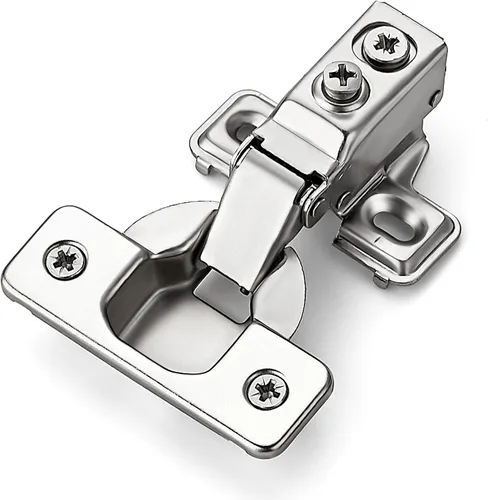 Miniatura 8 de Ravinte - Paquete de 2 bisagras de brazo corto para gabinete de cocina de 1/2 pulgada de superposición, bisagras de ángulo de apertura de 105 grados