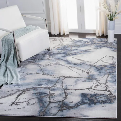 Miniatura 17 de SAFAVIEH Craft Collection Alfombra de Acento - 2' x 3', Gris y Azul, Diseño Contemporáneo, Resistente a las Manchas, Ideal para Áreas de Alto