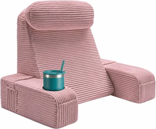 Miniatura 18 de Almohada de lectura para adultos, almohada de espalda para sentarse en la cama, almohada de respaldo para sentarse en la cama, brazos desmontables