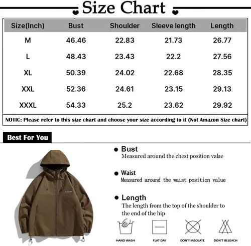 Miniatura 4 de RTRDE Chaquetas para hombre con capucha, chaqueta impermeable ligera para golf, ciclismo, cortavientos, M-3XL