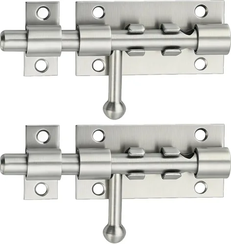 Miniatura 19 de Alise Cerradura deslizante SUS304 de 4 pulgadas de acero inoxidable, pestillo de perno deslizante, cerradura de puerta pesada gruesa, pestillo