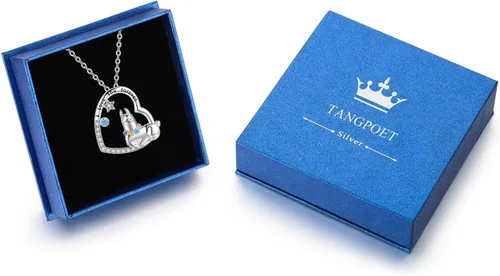Miniatura 7 de TANGPOET Llama Necklace 925 Sterling Silver Alpaca Llama Pendant Jewelry Gifts for Women Girls with 18"+2" Cable Chain