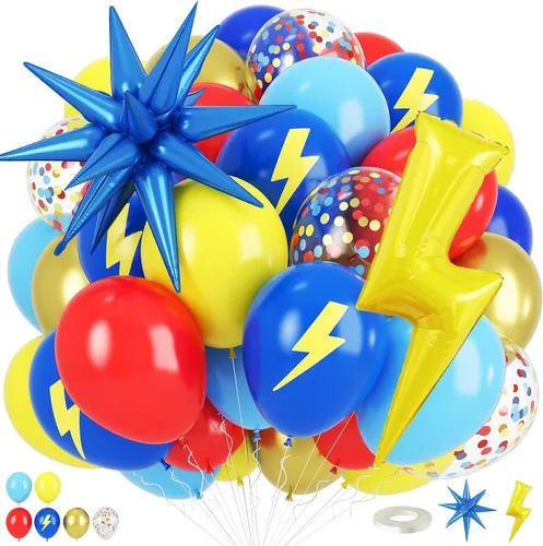 Miniatura 9 de Globos azul marino y dorados, 50 piezas de globos de confeti azul marino perla doble relleno blanco arena metálico cromado dorado de 12 pulgadas