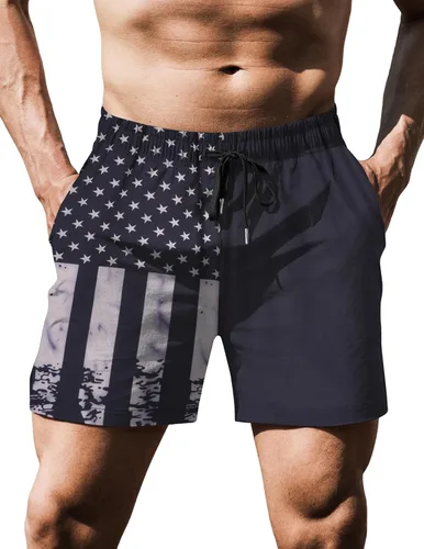 Miniatura 26 de COOFANDY Pantalones cortos deportivos para correr para hombre de 5 pulgadas, paquete de 2 pantalones cortos de entrenamiento para gimnasio