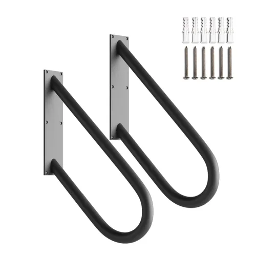 Miniatura 6 de Paquete de 2 pasamanos de escalera para 1-3 escalones, barandillas negras de 27.5 pulgadas para exteriores, barandillas de escalera para interiores