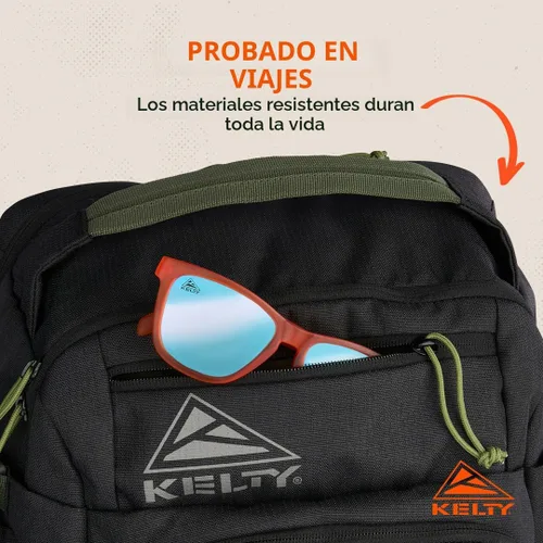 Miniatura 8 de Kelty Mochilas para viajeros Redwing, paquete de viaje para viajes de aventura Oliva quemada y negro