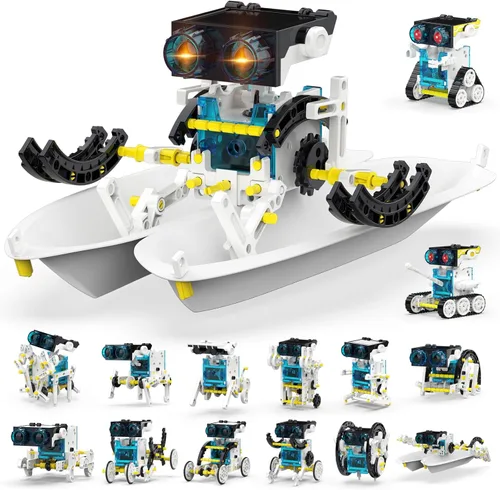 Miniatura 8 de Wesfuner Kit de robot solar 30 en 1, 243 piezas, juego educativo STEM para niños de 8 a 12 años, regalo de experimento científico para cumpleaños
