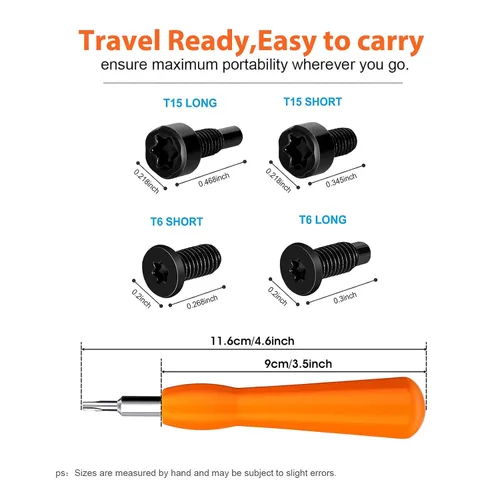 Miniatura 5 de Tornillos de repuesto para timbre – Destornillador naranja T6 T15 y + 20 tornillos para timbre de 2ª generación y Pro