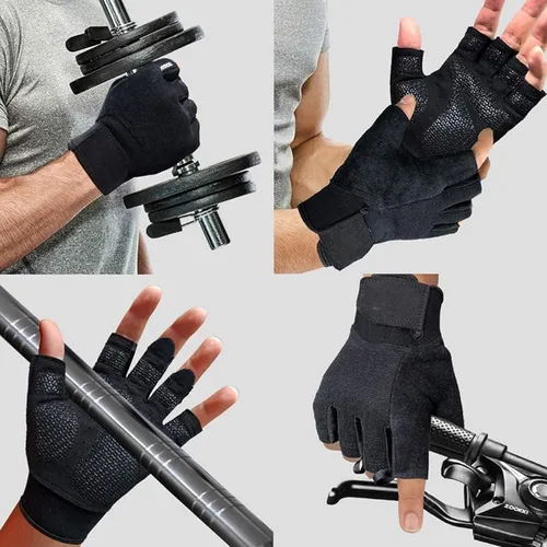 Miniatura 7 de Guantes de entrenamiento para mujer, guantes de levantamiento de pesas sin dedos, guantes de ejercicio para entrenamiento, fitness, ciclismo