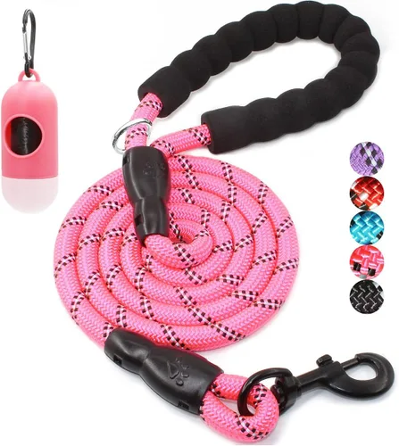 Miniatura 36 de BAAPET Correa para perro de 2/4/5/6 pies con cómodo mango acolchado e hilos altamente reflectantes para perros pequeños, medianos y grandes