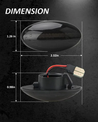 Miniatura 6 de Ensamble de luz de marcador lateral Bestview compatible para MINI Cooper R50 R52 R53 2002-2006, luces de señal de giro intermitentes secuenciales