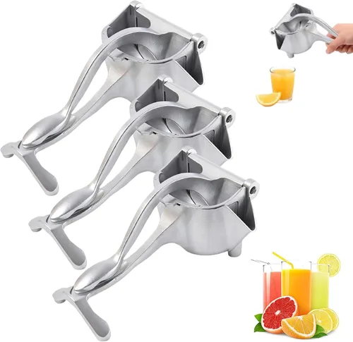 Miniatura 9 de Extractor de jugo de fruta fresca de aleación de aluminio, exprimidor manual de limón con agarre ergonómico para naranja, cítricos, granada, lima