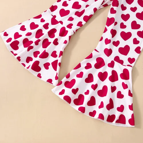 Miniatura 6 de Heart Shirts Toddler Valentine's T Flare Tops Girls Baby Outfits Day Cartoon Pants Printed Girls Outfits&Set Baby