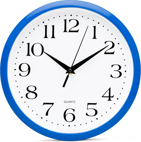 Miniatura 18 de Bernhard Products - Reloj de cuarzo de pared rojo, silencioso, sin tictac, 12 pulgadas, a pila, redondo, fácil de leer