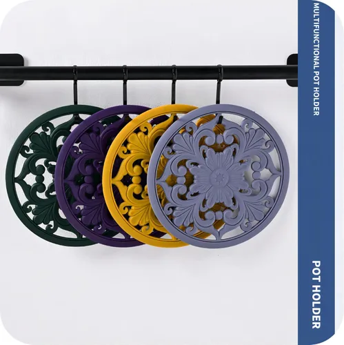 Miniatura 4 de Salvamanteles de silicona para platos calientes, mesa, encimera, antideslizantes, resistentes al calor, salvamanteles modernos para tetera