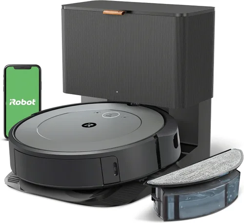 iRobot Roomba Combo i3+ (3574) Robot aspirador y trapeador – Auto-vaciado hasta 60 días, limpieza por habitación con mapeo inteligente, cepillos