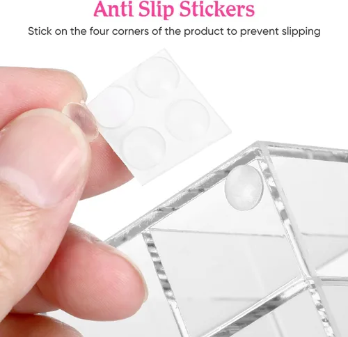 Miniatura 6 de Organizador de lápiz labial, soporte grueso de acrílico transparente de 24 ranuras para tocador, organizador de maquillaje para brillo de labios