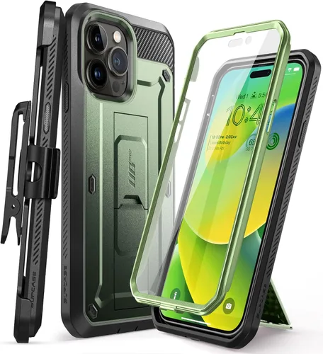 Miniatura 15 de SUPCASE Funda para iPhone 14 Pro Max con protector de pantalla (Unicorn Beetle Pro), [soporte integrado y clip para cinturón] Funda protectora