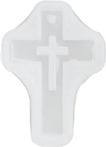 Miniatura 3 de 10 piezas de cruz de silicona de alta elasticidad fácil de liberar múltiples funciones colgante de resina de fundición de silicona cruzada