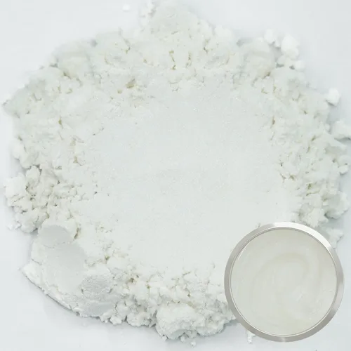 Matio Polvo de Mica, 1.8 oz/50g Polvo de Mica con Efecto Nacarado Blanco Diamante para Resina Epoxi, Pigmento de Color Natural para Fabricación de
