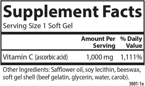 Miniatura 4 de Carlson - C-Gels, 1000 mg, cápsulas blandas de vitamina C, apoyo inmunológico y salud cardíaca, cápsulas blandas de vitamina C, antioxidante