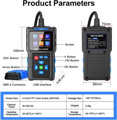 Miniatura 5 de obd2 Escáner Herramienta de Diagnóstico Accesorios de Coche Lector de Código de Motor con Reinicio para Coches Herramientas de Escaneo Profesionales