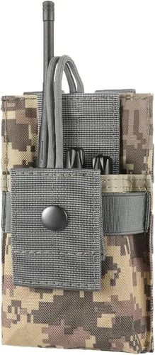 FRTKK Funda de radio táctica, funda de radio Molle, funda universal para radio, bolsa de radio militar resistente para policía, bombero, chaleco