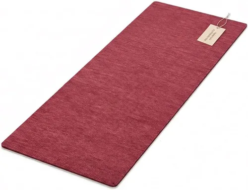 Miniatura 12 de LFH Home - Tapete de yoga de algodón hecho a mano para ejercicio, entrenamiento, fitness, perfecto y de alta calidad, ecológico, tejido de algodón