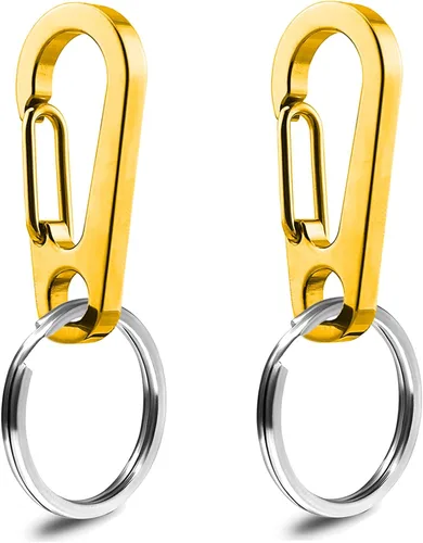 Clips para placa de identificación para perro, paquete de 2 unidades, clip rápido de acero inoxidable 304 de varios tamaños con anillos/soporte de