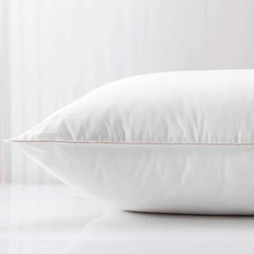 Miniatura 2 de EGYPTIAN BEDDING Almohada de plumón de ganso, algodón egipcio de 500 hilos, firmeza media, tamaño estándar, juego de 2