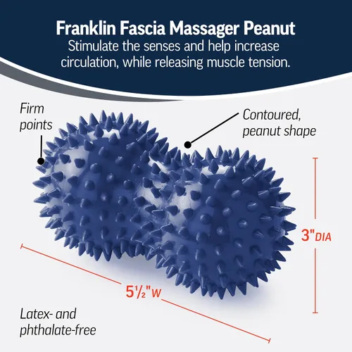 Miniatura 3 de OPTP Franklin Fascia Masajeador de maní - Masajeador contorneado con picos para masaje de pies, pantorrillas, brazos y piernas - Mejora