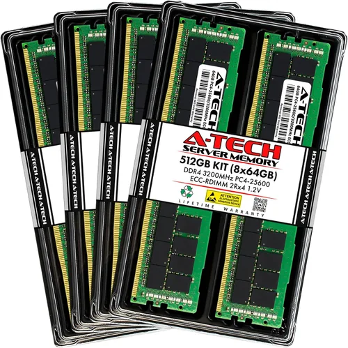Miniatura 36 de A-Tech 4GB DDR4 2133MHz PC4-17000 ECC RDIMM 1Rx8 Single Rank 1.2V ECC Registered DIMM de 288 pines Módulo de actualización de memoria RAM