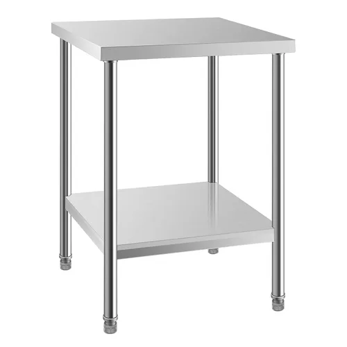 Miniatura 18 de NSF - Mesa de acero inoxidable para preparación y trabajo con ruedas de 24 x 12 pulgadas, mesa de cocina comercial de metal con estante inferior