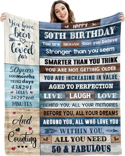 qixnzagr Regalos para mujeres, regalo de cumpleaños número 50 para hombres, decoraciones de cumpleaños 50, regalo divertido para ella, él, marido,