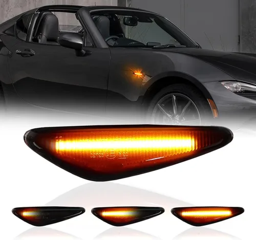 Luces de marcador laterales LED ámbar secuenciales para Mazda MX-5 2016 en adelante, Mazda RX-8 2009-2012, Fiat 124 Spider 2017 en adelante