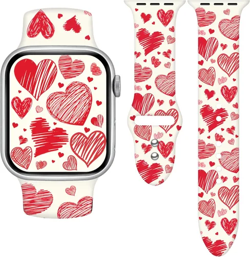 Miniatura 18 de Correa de reloj Holidays compatible con Apple Watch Series 11 10 9 8 7 6 5 4 3 Ultra SE para mujeres y hombres, correa de calabaza de silicona suave