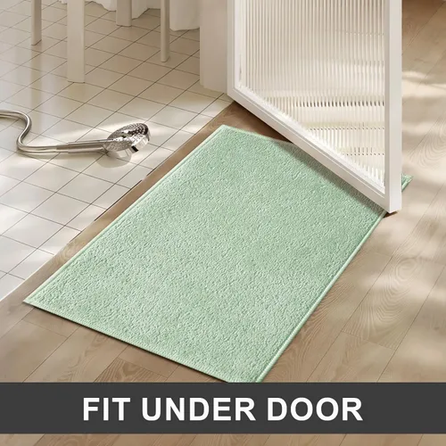 Miniatura 2 de Tapete de baño antideslizante, absorbente, de secado rápido, de pelo bajo, para debajo de la puerta, tapete de baño para fregadero, bañera, ducha
