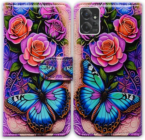 Miniatura 33 de Bcov Funda para Moto G Power 5G, diseño de pájaro negro y verde con tapa para teléfono con ranura para tarjetas, soporte para Motorola Moto G Power