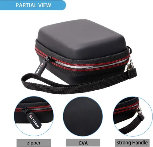Miniatura 3 de LTGEM - Funda compatible con JBL GO2 / GO 2 / GO Altavoz ultra portátil impermeable, negro y gris