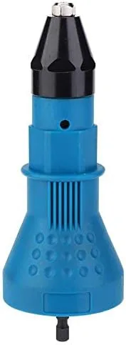 Miniatura 2 de Adaptador de pistola remachadora eléctrica azul, adaptador de taladro inalámbrico, herramienta de inserción, kit de adaptador de remachador con 4