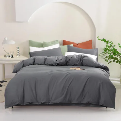 Miniatura 22 de Pureant - Juego de edredón color beige, tamaño King, ropa de cama color champán sólido, edredón color marrón claro para mujeres y hombres, edredón